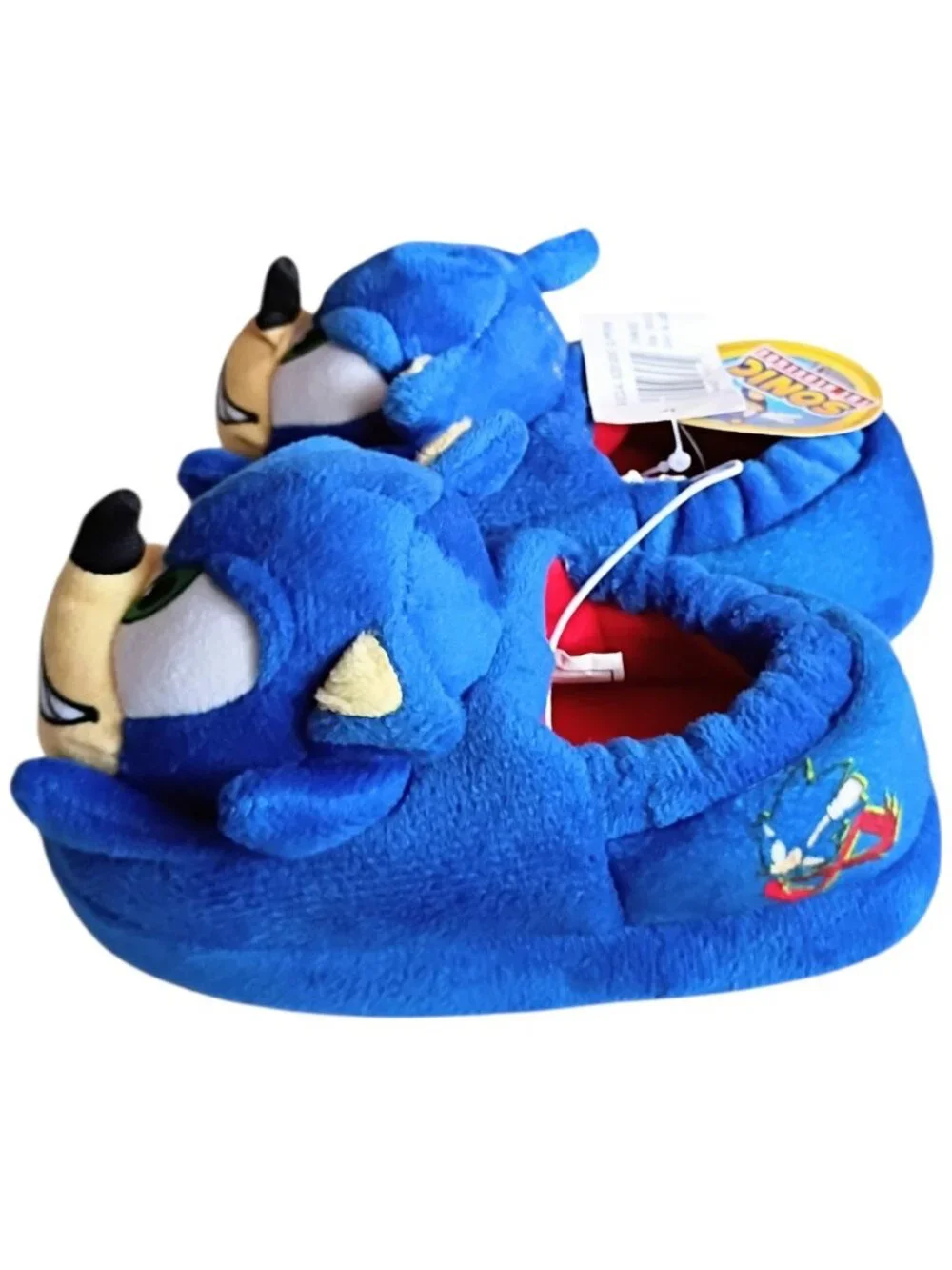 NWT SONIC the HEDGEHOG Slippers Blue Kids Plush Baby Sz 5/6
